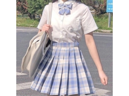 2026 falda Plisada Uniforme Escolar Japonesa para Mujer de Cintura Alta A line Cuadros Nowcos M Sorvete