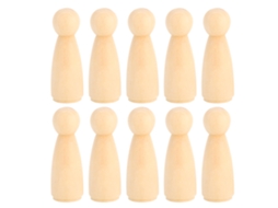 10 Bonecas De Pintura Feminina 65mm Diy Brinquedo De Pintura Em Madeira Para Crianças
