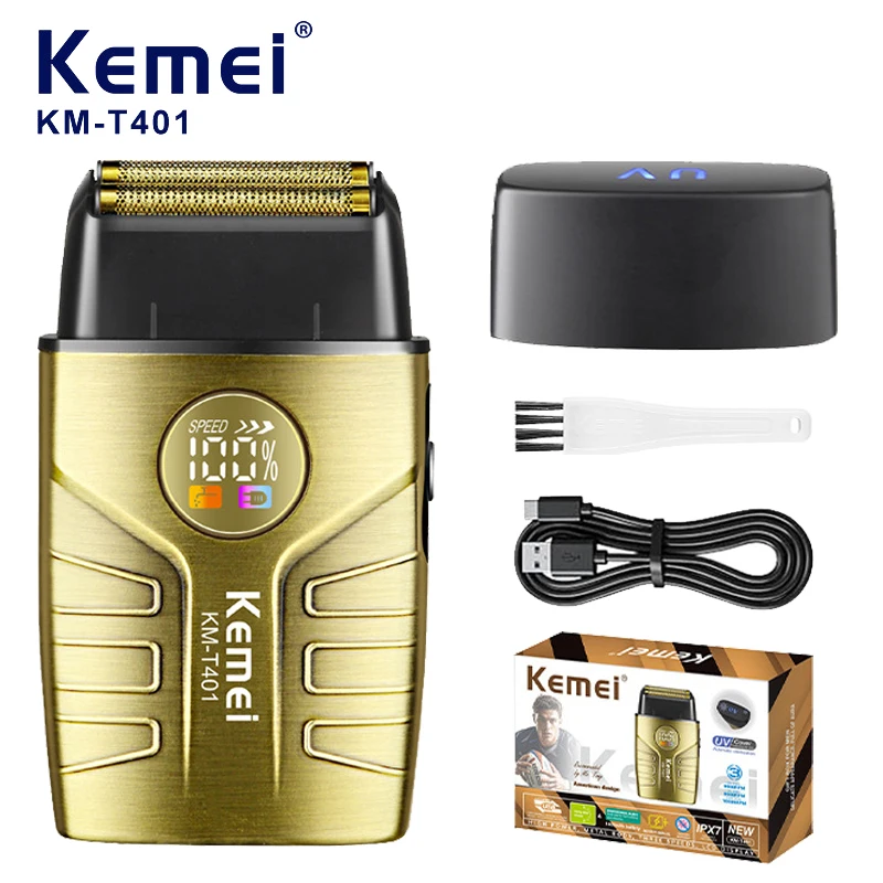 (dourado) Barbeador Facial Elétrico Recarregável Para Homens, Barbeador Para Cabeça Raspada