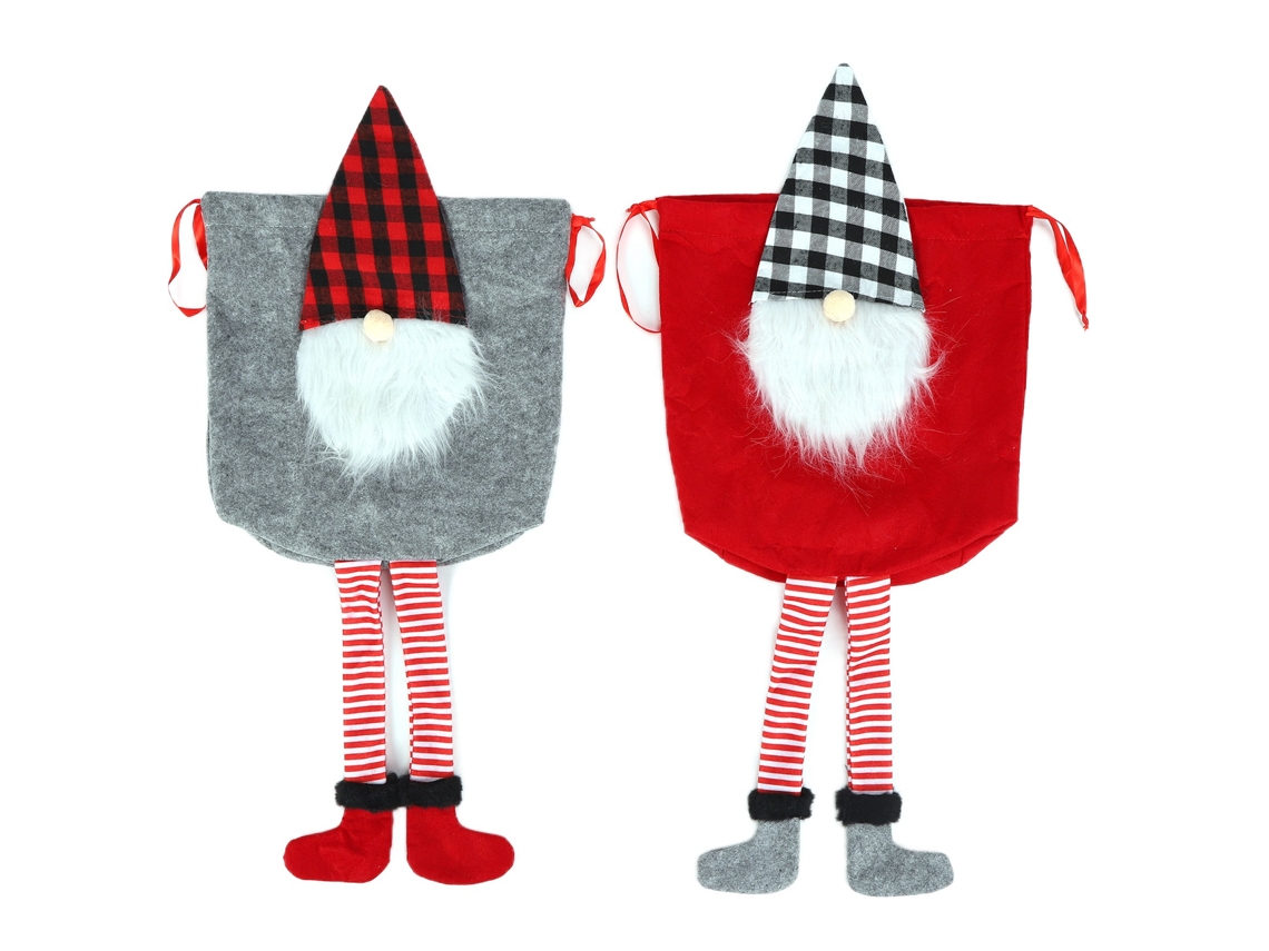 Mali 2pcs Bolsas de Natal Papai Noel Lint Macio Cordão Presentes Doces Lanches