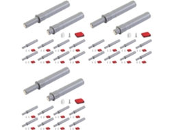 Conjunto de 30 ferragens para roupeiros com sistema de abertura.