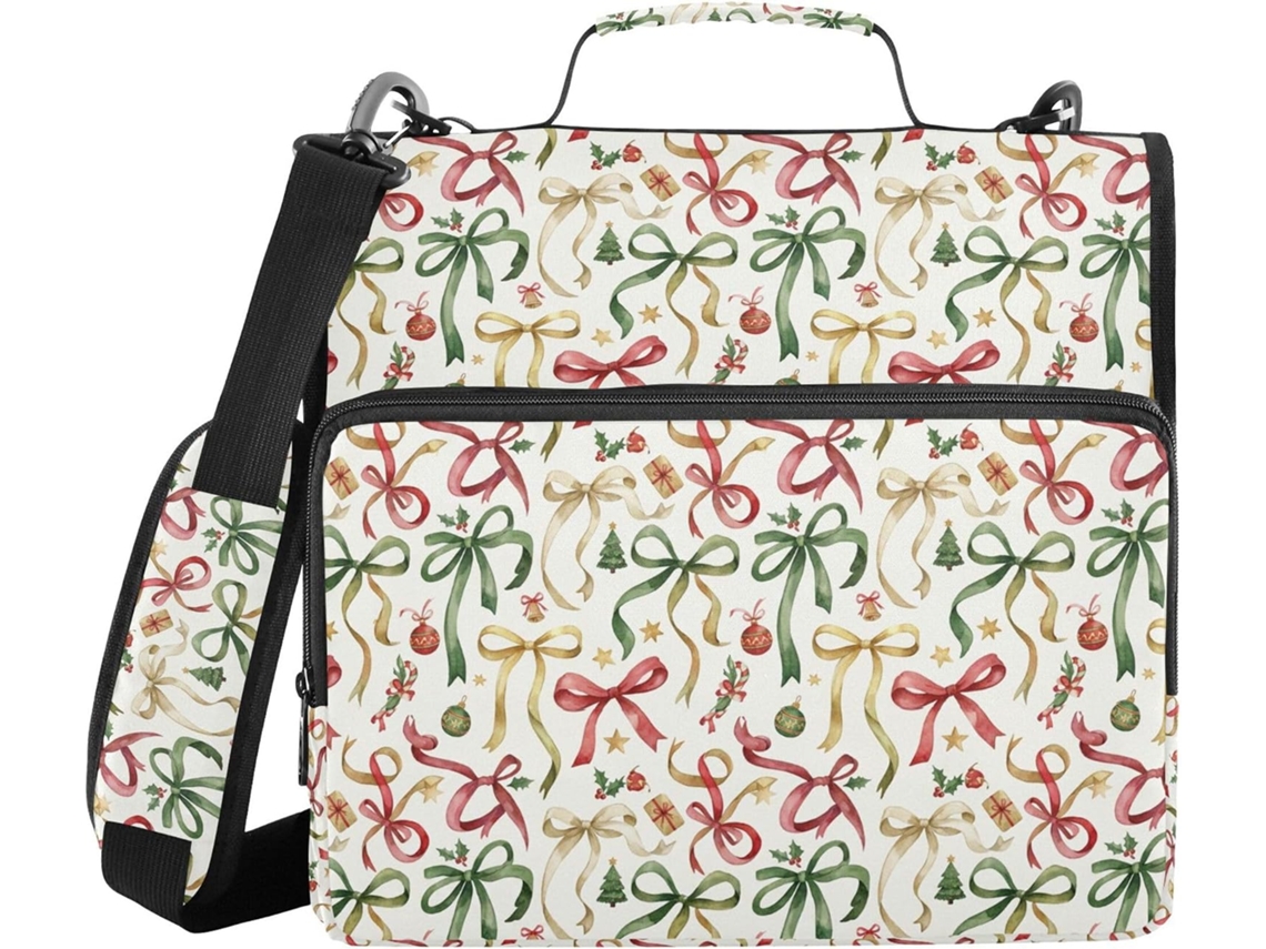 Organizador de Arquivos com Diversas Bolsas e Alça, 3,8cm 1,5 Dobras, 3 Caixas de Armazenamento em Formato Sino, Pasta para Lápis
