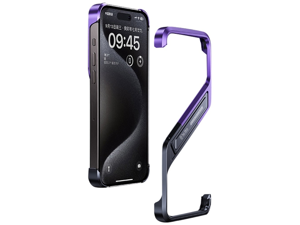 Suporte Casa Para Iphone 15 Pro Max Alumínio Roxo