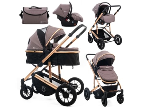 Carrinho de Bebé Trío 3 em 1 0-22 kg BEBELISSIMO Victoire Beige