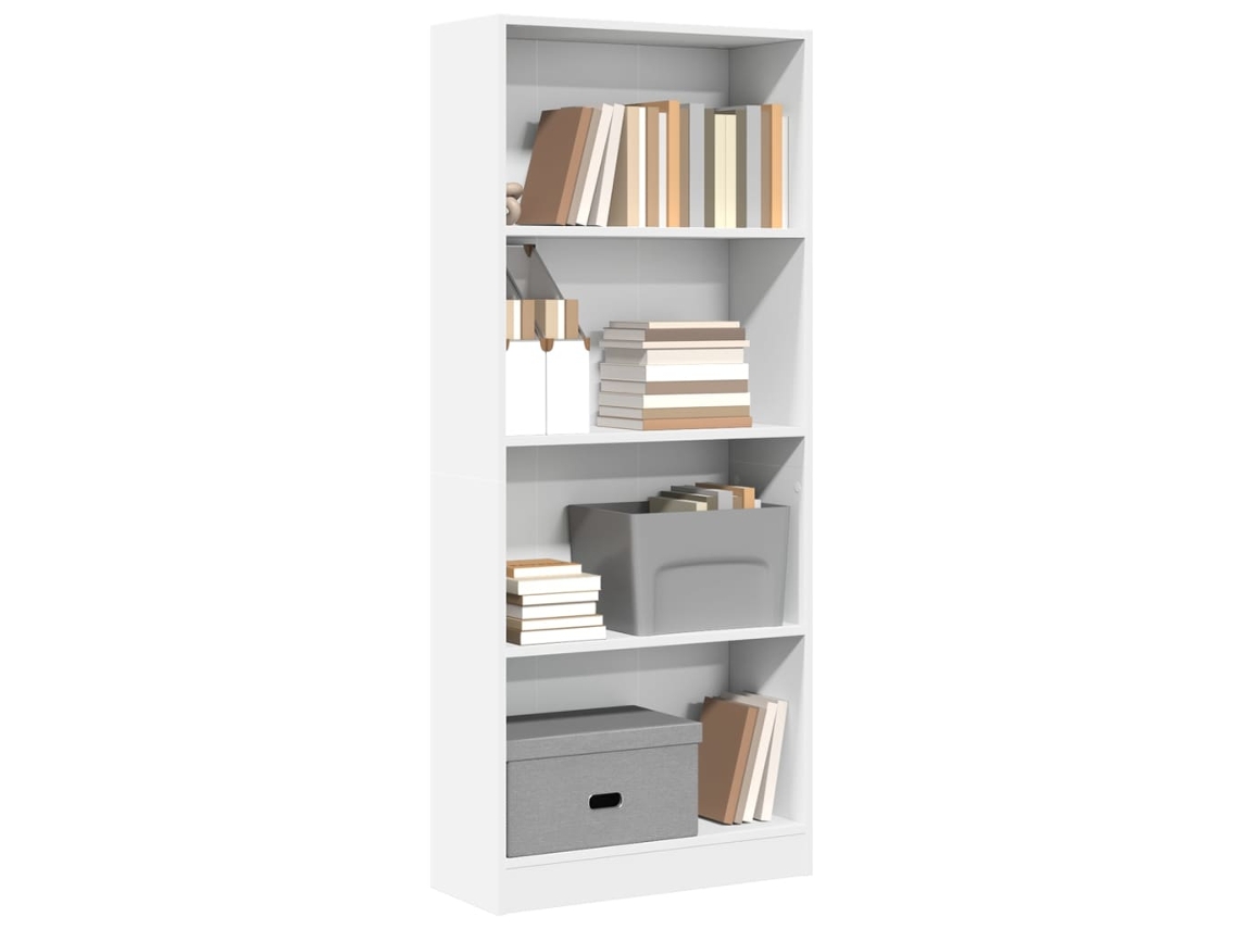Vidaxl Estante 60x24x143 Cm Derivados De Madeira Branco