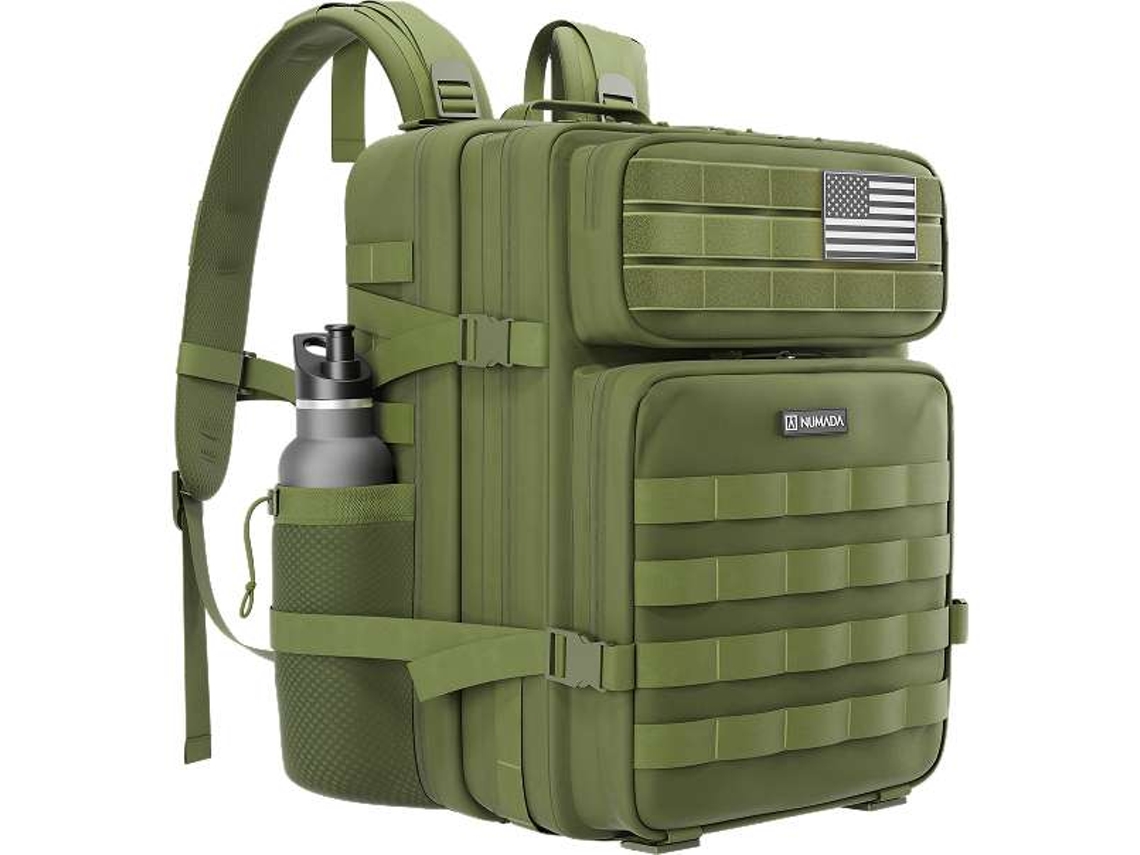 Mochila Táctica NUMADA Army B50 com Sistema Molle (50L - Verde)