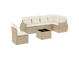 Garden Sofa Set, Garden Sofa Sets Vidaxl Bege Rattan / Vime (n/a)
