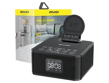 Caixa De Som Bluetooth Awei Y332 Para Iphone 12 13 14 15 Com Carregador Sem Fio