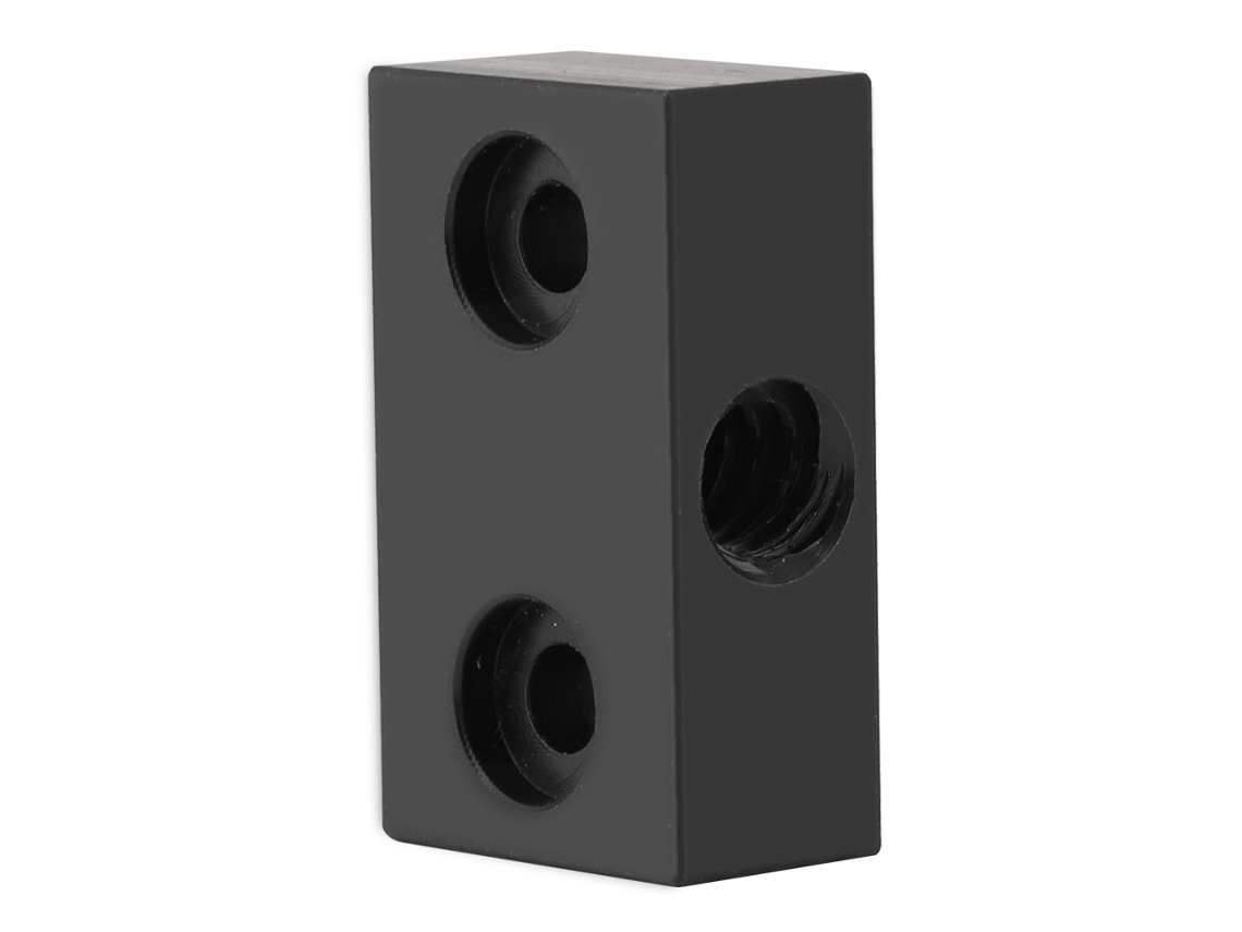 Acessórios para impressora 3D: Suporte de rosca trapezoidal e porca, preto e dourado claro