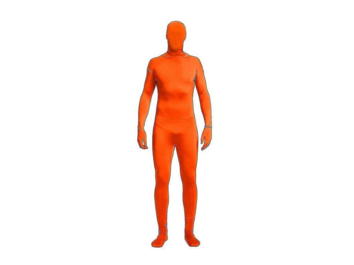 Macacão De Corpo Inteiro Esticado Com Zíper Na Espalda - 11 Cores Para Festas E Halloween Laranja