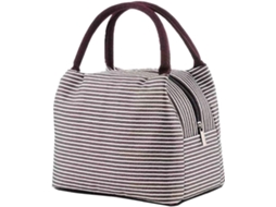 Bolsa Térmica Para Almoço, Ideal Para Escritório, Zíper, Dobrável, Reutilizável E Com Isolamento, Perfeita Para Piqueniques, Marrom