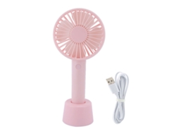 Laxiscreed Ventilador Portátil Recarregável, Silencioso E Compacto Com Bateria Integrada E Usb, Na Cor Rosa