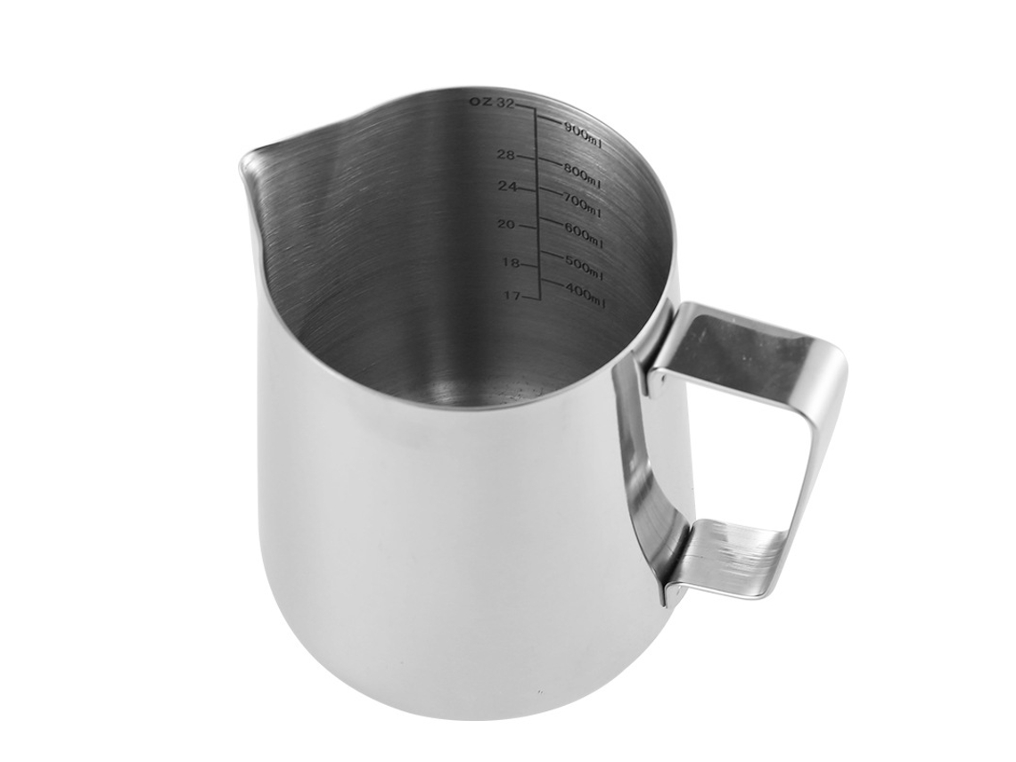 Espumador De Leite De Aço Inoxidável 600ml, Espumador De Leite De Metal, Ideal Para Acessórios De Máquina De Café Com Espumador De Leite Brilvibera
