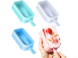 Formas De Picolé Com Tampas, 4 Peças, Silicone Reutilizável
