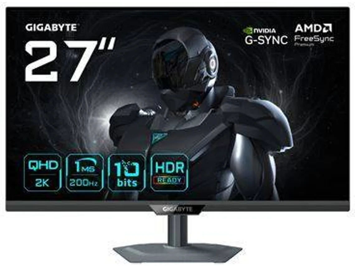 Monitor Gaming GIGABYTE G27Q2 (27'' - Led - QHD - 1 ms - 200 Hz - Preto)