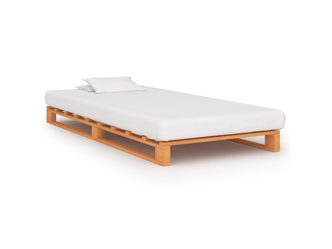 Bed Frame, Bed Frames Vidaxl Marrom Madeira De Pinho (90 X 200 Cm)