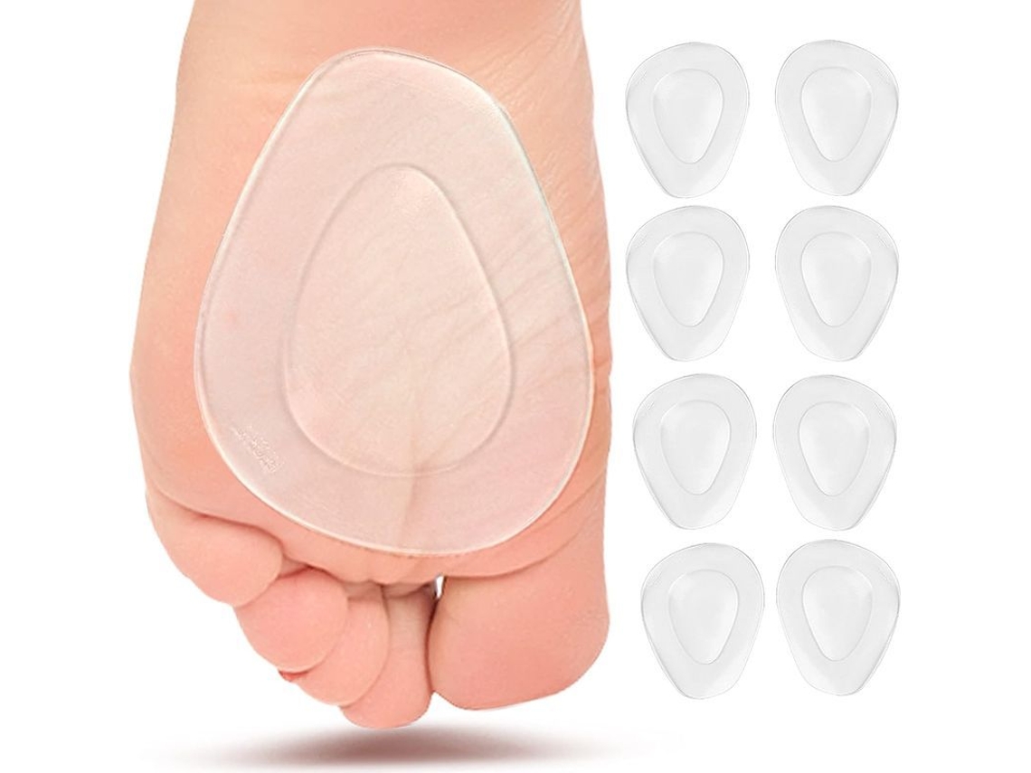 Almofadas Metatarsais 8 Unidades para Mulheres e Homens, Alivio de Dor, Insole Gel Macio