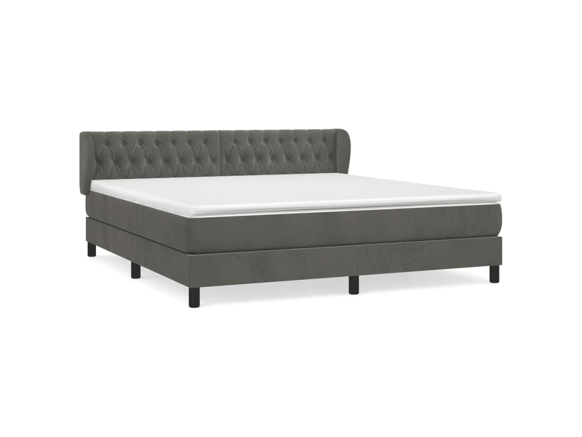 Box Spring Bed, Box Spring Beds Vidaxl Cinzeto Veludo (180 X 200 Cm)