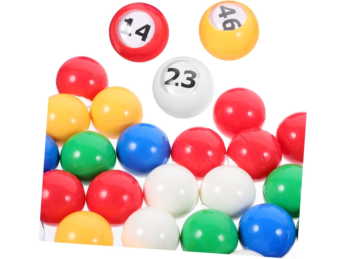 50 Bolas Numeradas Para Loterias E Sorteios, Bolas Coloridas Para Festas