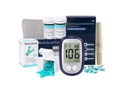 Medidor De Glicose No Sangue, Kit Completo Com Tiras De Teste E Lancetas 28g, Monitor De Diabetes Rápido E Preciso