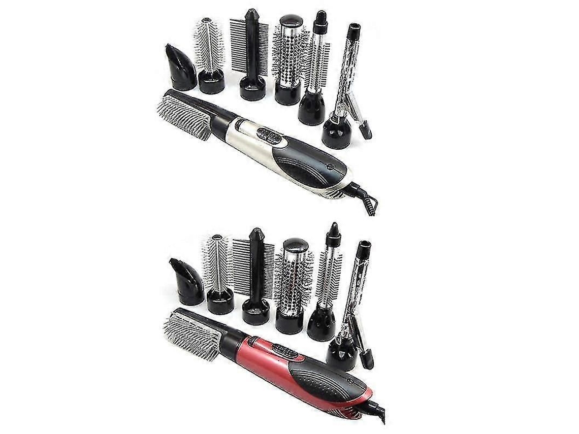 Secador De Cabelo Profissional Multifuncional 7 Em 1 Com Íons Negativos, Plugue Europeu, Inclui Pente, Modelador De Cachos E Chapinha. Possui 7 A
