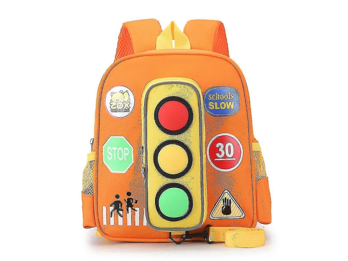 Mochila Anti Perda Para Crianças Com Semáforo, Bolsa Pré Escolar De Desenho Animado Com Bolso Frontal Com Zíper Olysi Shop