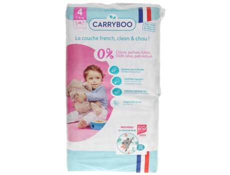 Fraldas Ecológicas Estampadas 48 Fraldas Tamanho 4 7-18 kg CARRYBOO