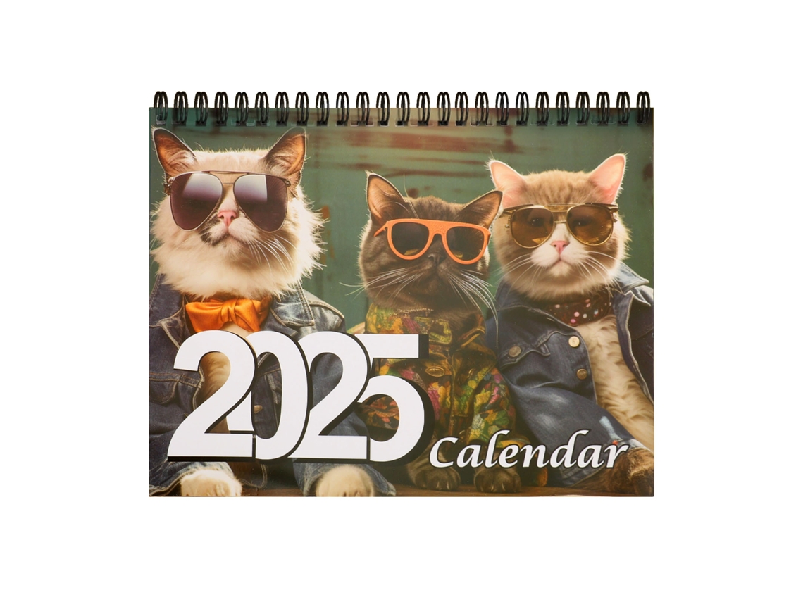 Calendário de gatos estilosos 2025 planejador mensal | S/MARCA