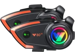 Fone De Ouvido Bluetooth Para Capacete De Motocicleta Com Intercomunicador De 500 M E Cancelamento De Ruído Cvc (pacote Com 2) (laranja)