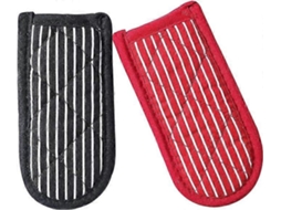 Protectoras de Mango de Sartén de Hierro Fundido, Resistentes Al Calor, Lavables a Máquina, 2 Piezas para Cocina (rayadas)