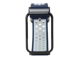 Pulseira de Silicone com Capa Protetora para Mi Band 7 Pro Azul Escuro Branco e Preto