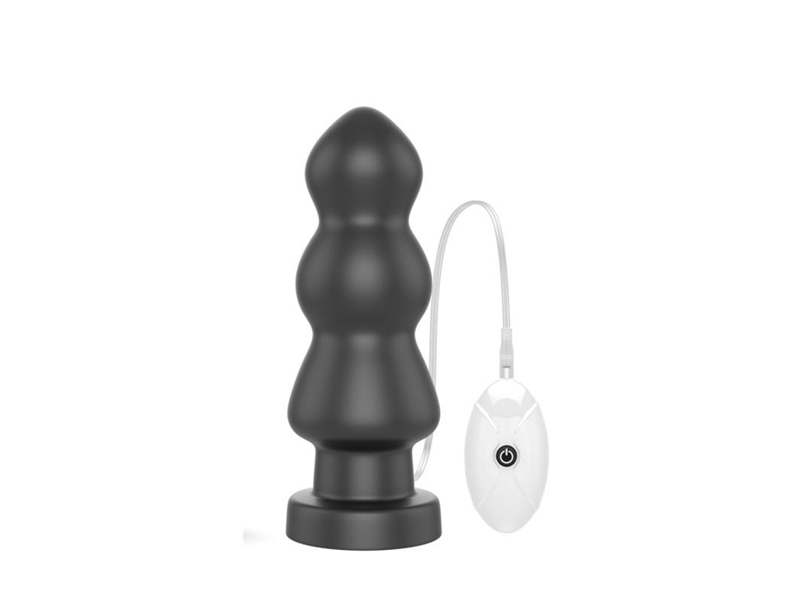 Plug Anal Com Vibração King Size 7,8 Preto LOVETOY