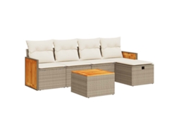 Garden Sofa Set, Garden Sofa Sets Vidaxl Bege Rattan / Vime (n/a)