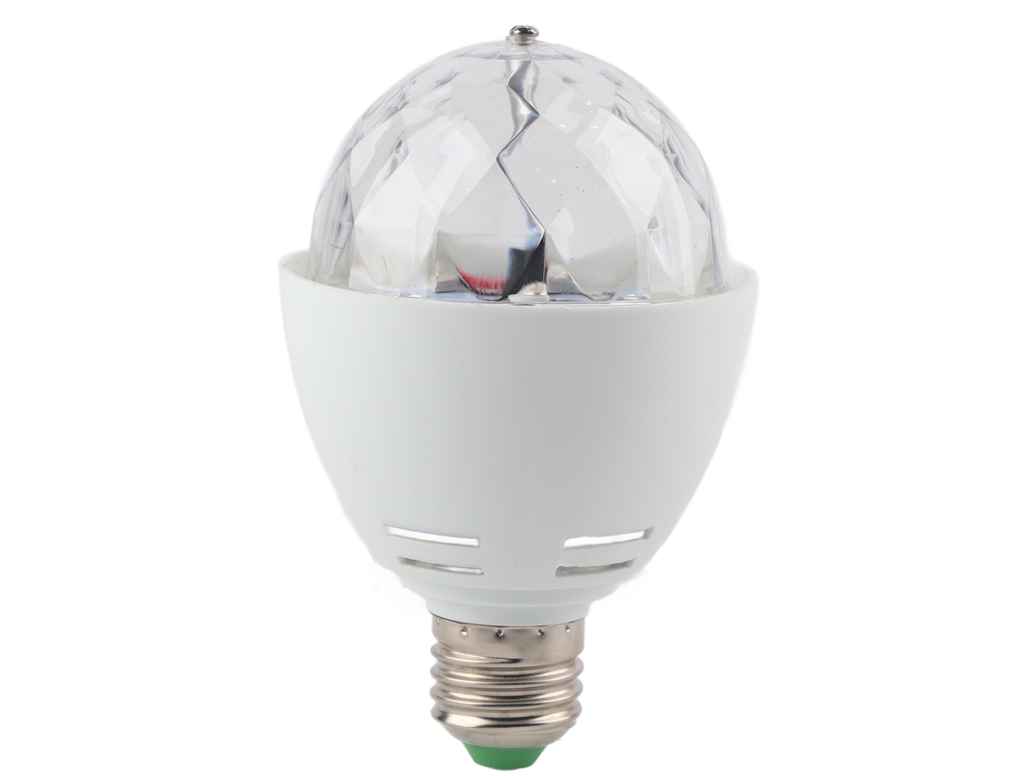 Mali lâmpada Led Rgb Giratória E27 3w para Festa Dj Disco com Efeito de Luz de Palco