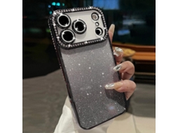 Capa De Tpu Para Iphone 17 Pro Max - Glitter Degradê De Diamante