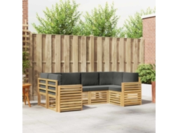 Vidaxl Conjunto De Sofás Para Exterior 6 Unid. Branco E Antracite