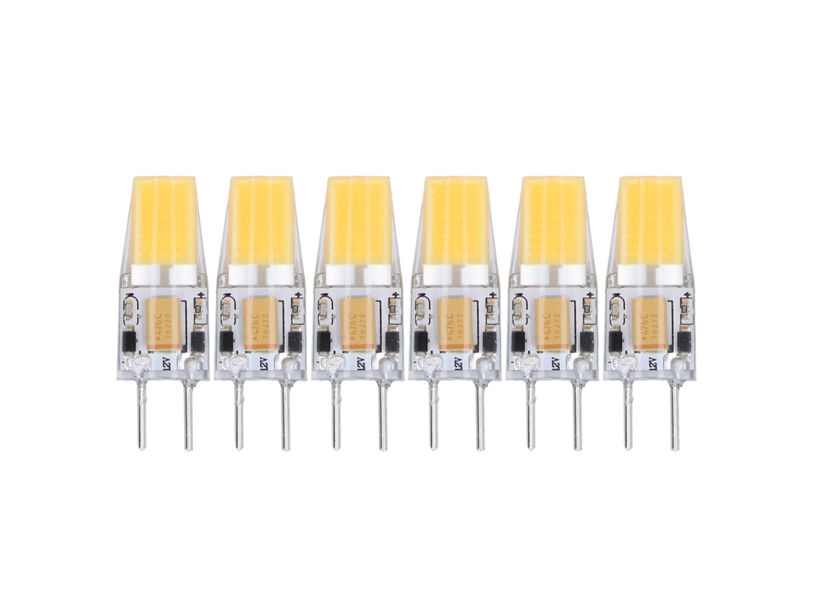 6pcs Lâmpada gy6.35 cob 5w 12v silicone luz 360° econômica para teto parede ambiente | S/MARCA