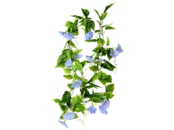 Laxiscreed Grinalda Artificial De Videira Com Flores Morning Glory Azuis E Folhagem Densa Reais