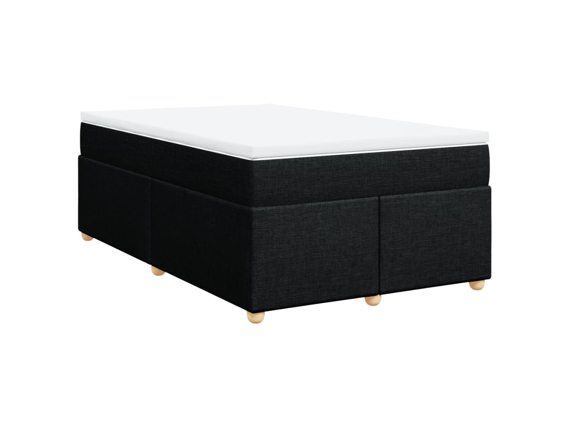 Cama com Molas/colchão 120x200 Cm Tecido Preto MAISON EXCLUSIVE