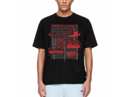 Rockinstone Back To The Future Movie Blueprints Black Adult T-shirt Size:xl