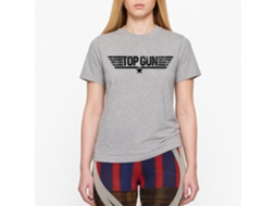 Rockinstone Top Gun Movie Logo Heather Gray Adult Shirt Size:m