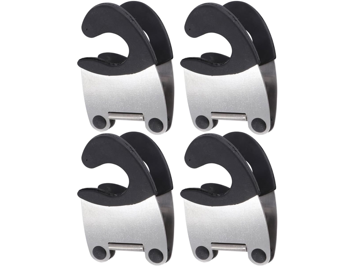 Conjunto De 4 Pinças Anti-escaldantes Em Aço Inoxidável Para Panelas E Colheres.