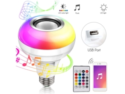 Bj-lâmpada Led Rgbw Com Bluetooth E Controle Remoto De 24 Teclas Usb E26/e27 Ac Para Música