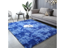 Tapete Ehstmind Pelúcia Tie Dye Moderno Lavável Antiderrapante Quarto Multicor (100x50x50cm)
