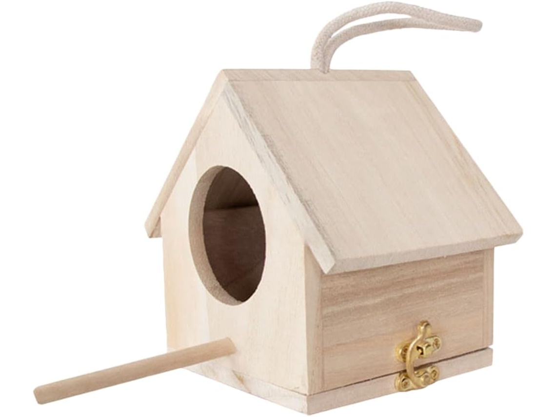 Casinha Ninho para Pássaros Às Intempéries, para Pendurar, para Jardim e Casa. Fácil de Limpar. Efeito Decorativo. CHABERLU