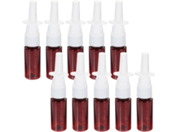 Frascos De Spray Nasal Portáteis E Recarregáveis De Plástico, Pacote Com 10 Unidades.