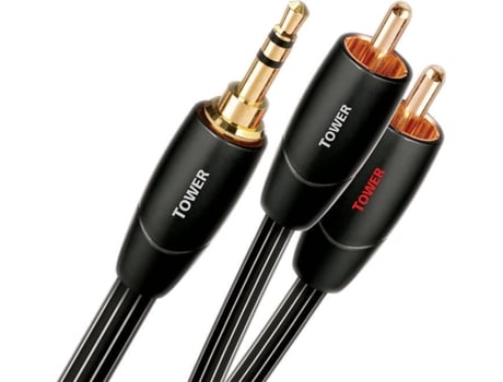 Cabo de Áudio AUDIOQUEST (Jack 3.5mm - RCA - 8 m - Preto)