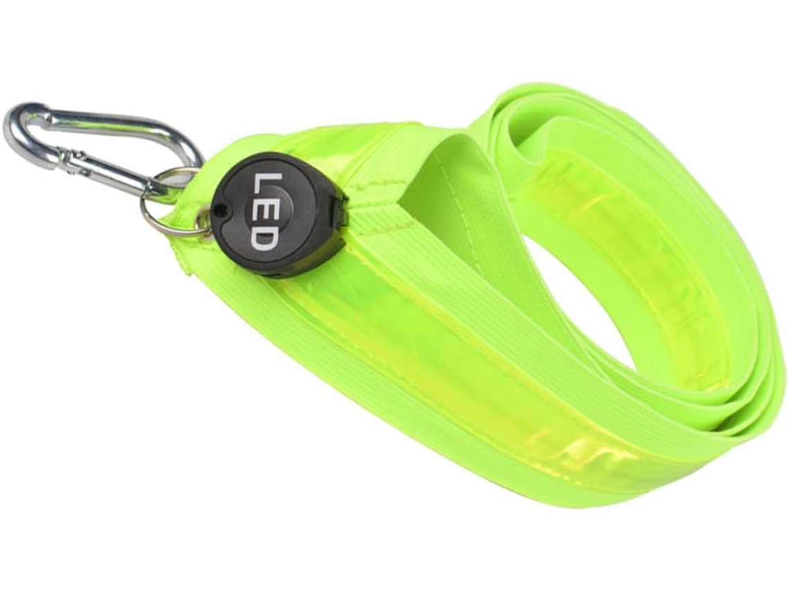 Cinto De Ombro Luminoso De Led, Alimentado Por Usb, Unissex, Resistente, Em Nylon Verde Fluorescente Gokoco
