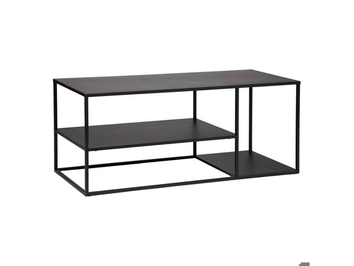 Móvel Tv Atmosphera Gota Metal Preto 120x50x50 Cm 1 Prateleira