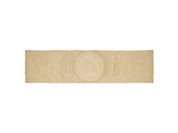 Conjunto 1 Tapetes De Área Vidaxl Branco Juta (60 X 400 Cm)